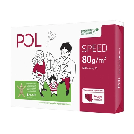 Papier do drukarek POL SPEED A3 80 g/m2 500 Arkuszy