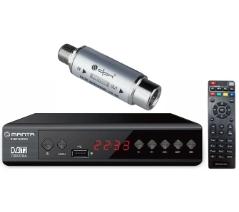 Dekoder Manta DVBT025PRO + Filtr