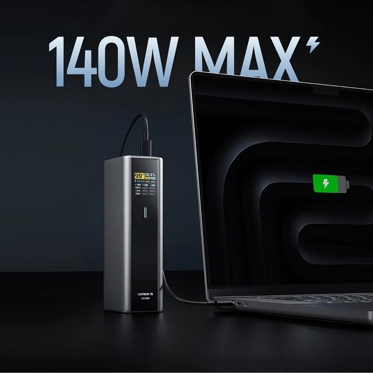 фото Внешний аккумулятор (павербанк) Cuktech 20000mAh 165W Grey (CKPB200UGLGR) 1