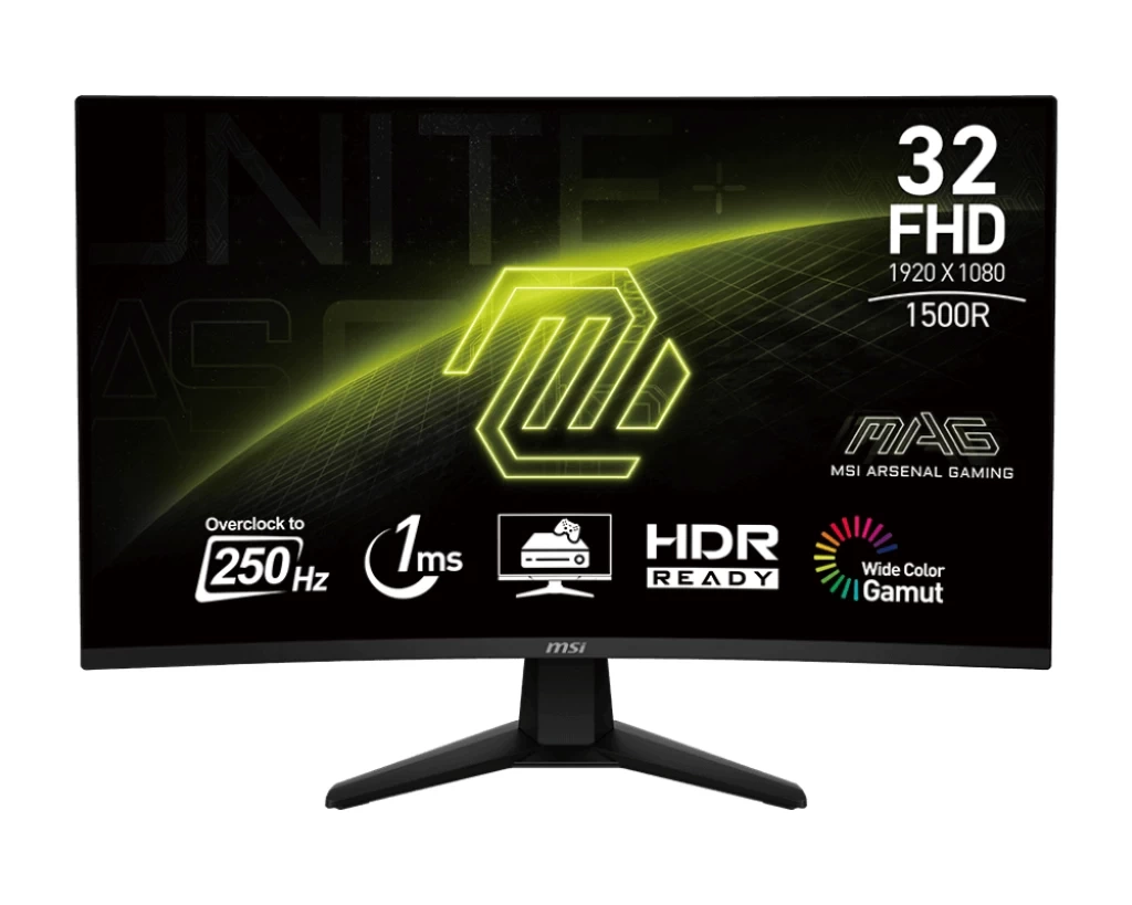Monitor MSI MAG 32C6X 31,5" Full HD VA 250Hz OC 1ms MPRT Zakrzywiony Gamingowy