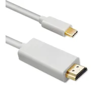 Qoltec 50415 USB 3.1 typ C - HDMI A 2m Biały