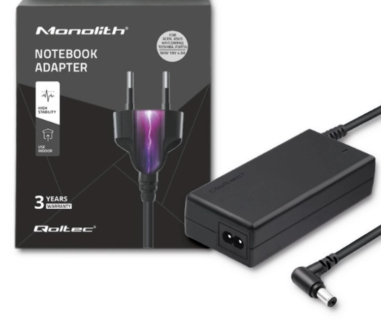 Zasilacz do laptopa Qoltec AD41P 90W do Asus Acer HP/Compaq Fujitsu Toshiba