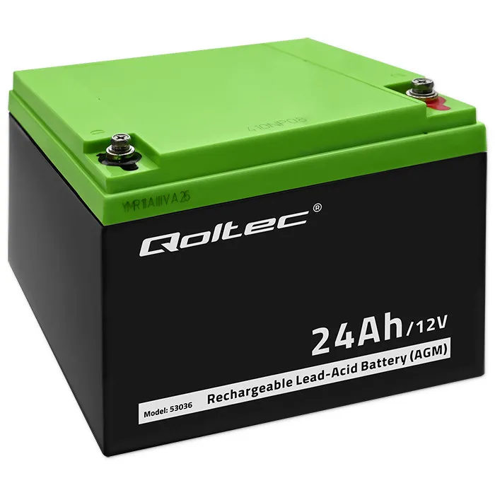 Akumulator Qoltec 53036 AGM 12V 24Ah