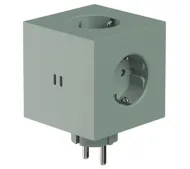Avolt Square 2 3 gniazda 2x USB-C Zielony