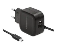Qoltec 50189 USB-A microUSB 17W Czarny