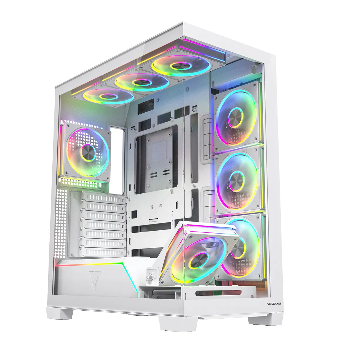 Obudowa MODECOM Volcano Stellar Plus 8F ARGB Biały