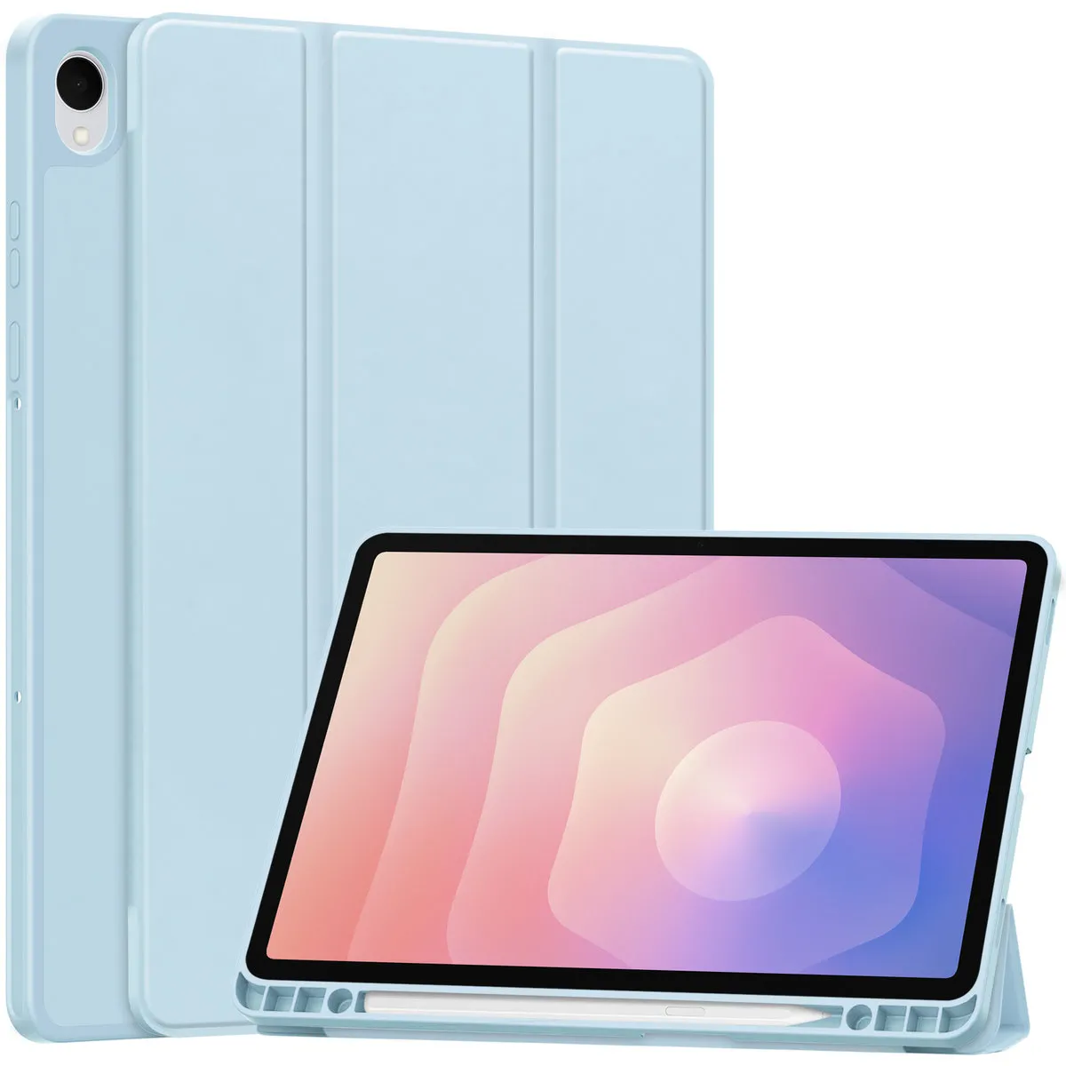Etui na tablet Bizon Case Tab Lizard z klapką do Samsung Galaxy Tab S11 Błękitny