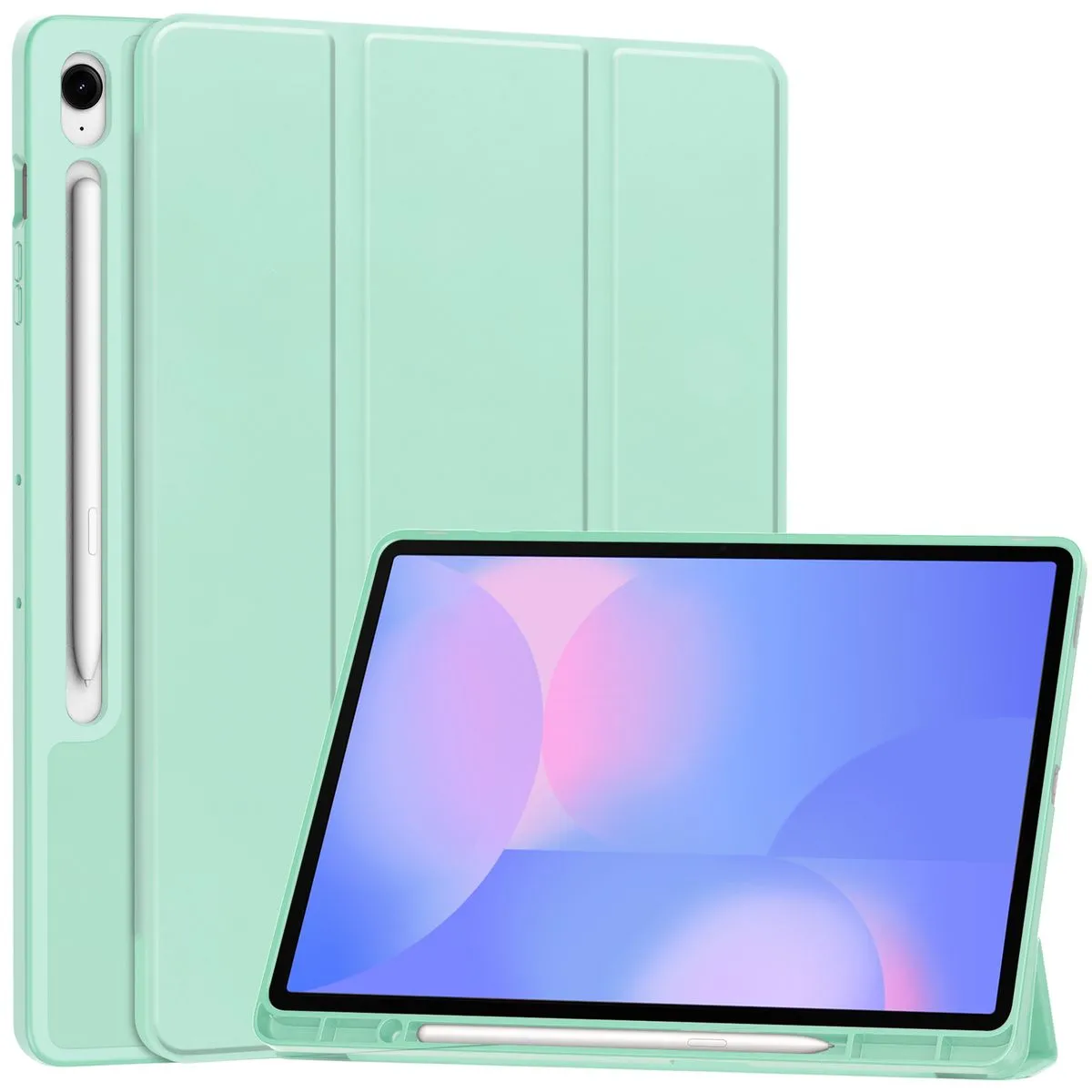 Etui na tablet Bizon Case Tab Lizard z klapką Samsung Galaxy Tab S10 FE Plus Miętowy