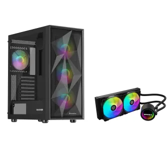 Obudowa Genesis Diaxid 605 ARGB Czarny + Hydria 240 ARGB Czarny