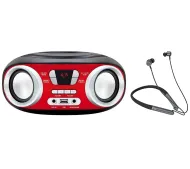 Manta MM9210BT CHILLI Bluetooth Czarno-czerwony + Słuchawki MNH02