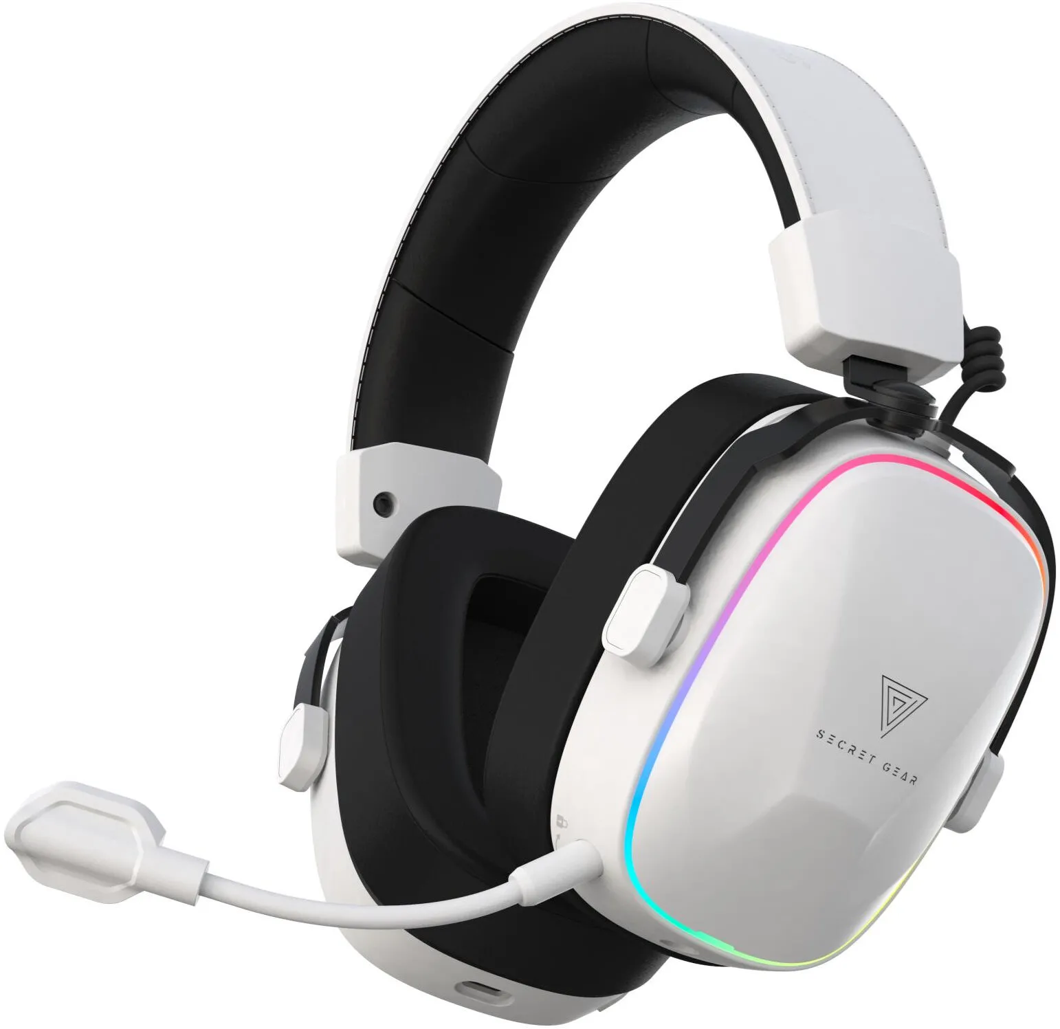 Słuchawki bezprzewodowe z mikrofonem Secret Gear SX2 Nauszne Biało-czarny