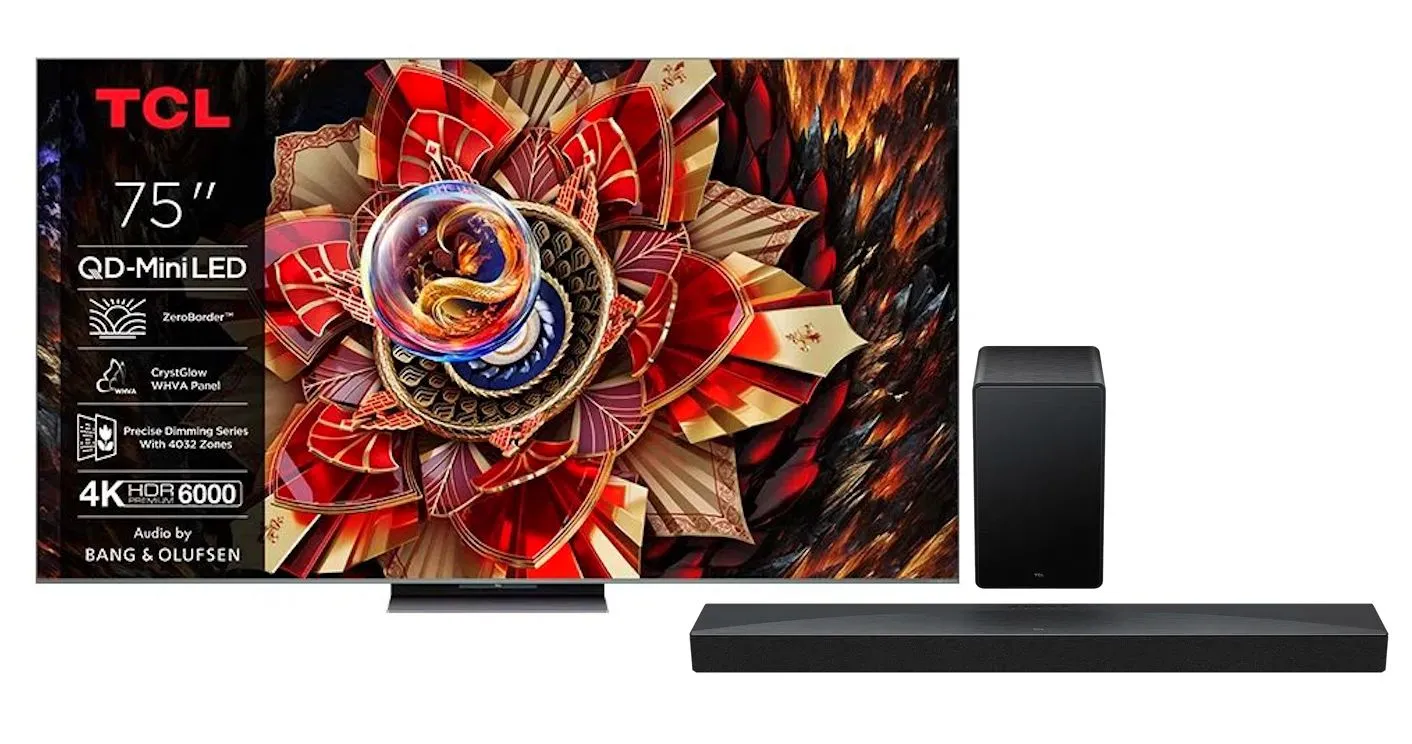 Telewizor TCL 75C9K 75" QD-Mini LED 4K 144Hz Google TV Dolby Vision IQ Dolby Atmos HDMI 2.1 DVB-T2 + Soundbar TCL Q65H