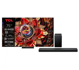 Telewizor TCL 75C9K 75" QD-Mini LED 4K 144Hz Google TV Dolby Vision IQ Dolby Atmos HDMI 2.1 DVB-T2 + Soundbar TCL Q65H