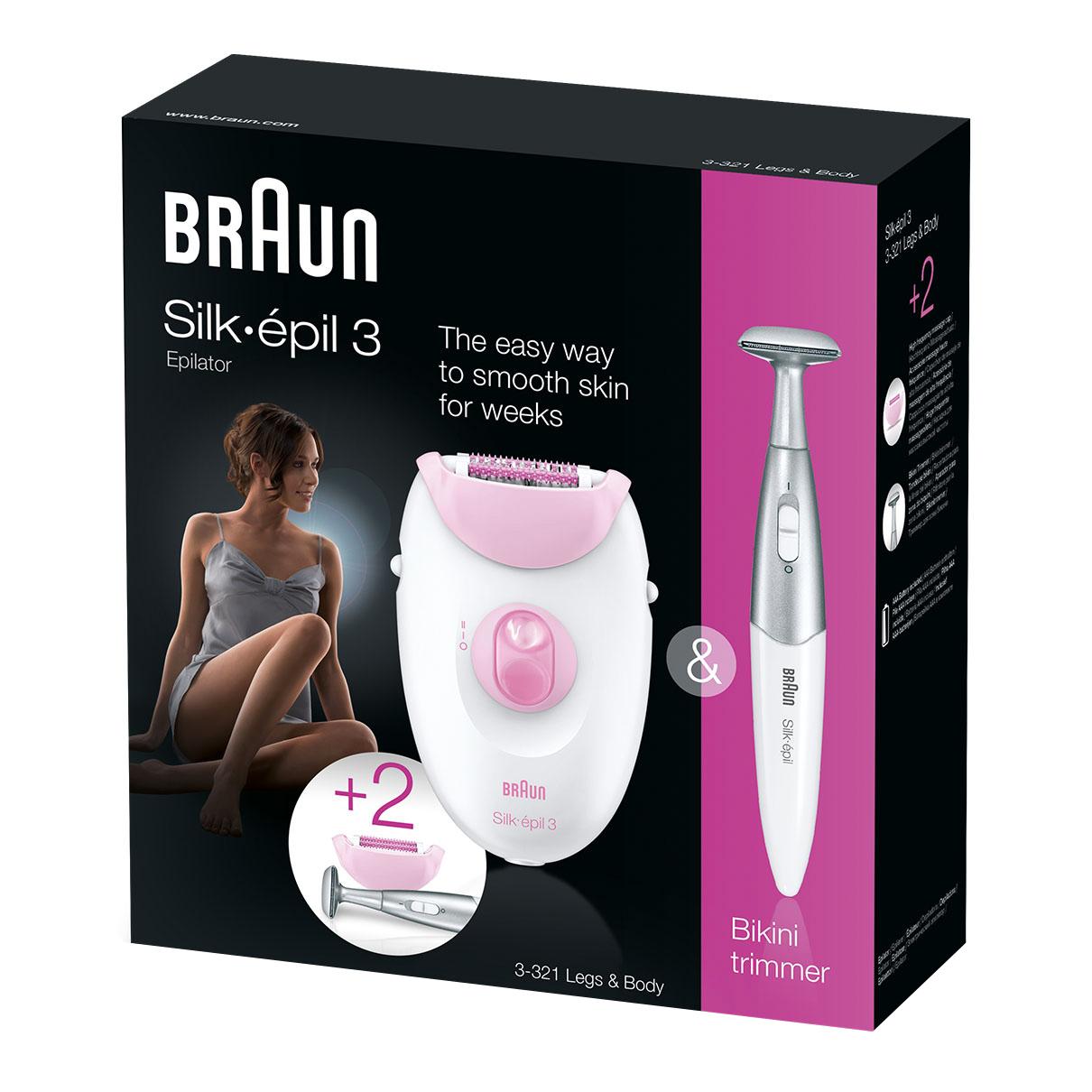 Braun Silk-epil 3321 + trymer do bikini