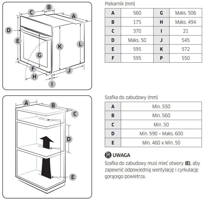 Piekarnik elektryczny Samsung Dual Cook NV66M3531BS Termoobieg Srebrno-czarny