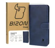 Bizon z klapką Pocket do Xiaomi 14 Granatowy
