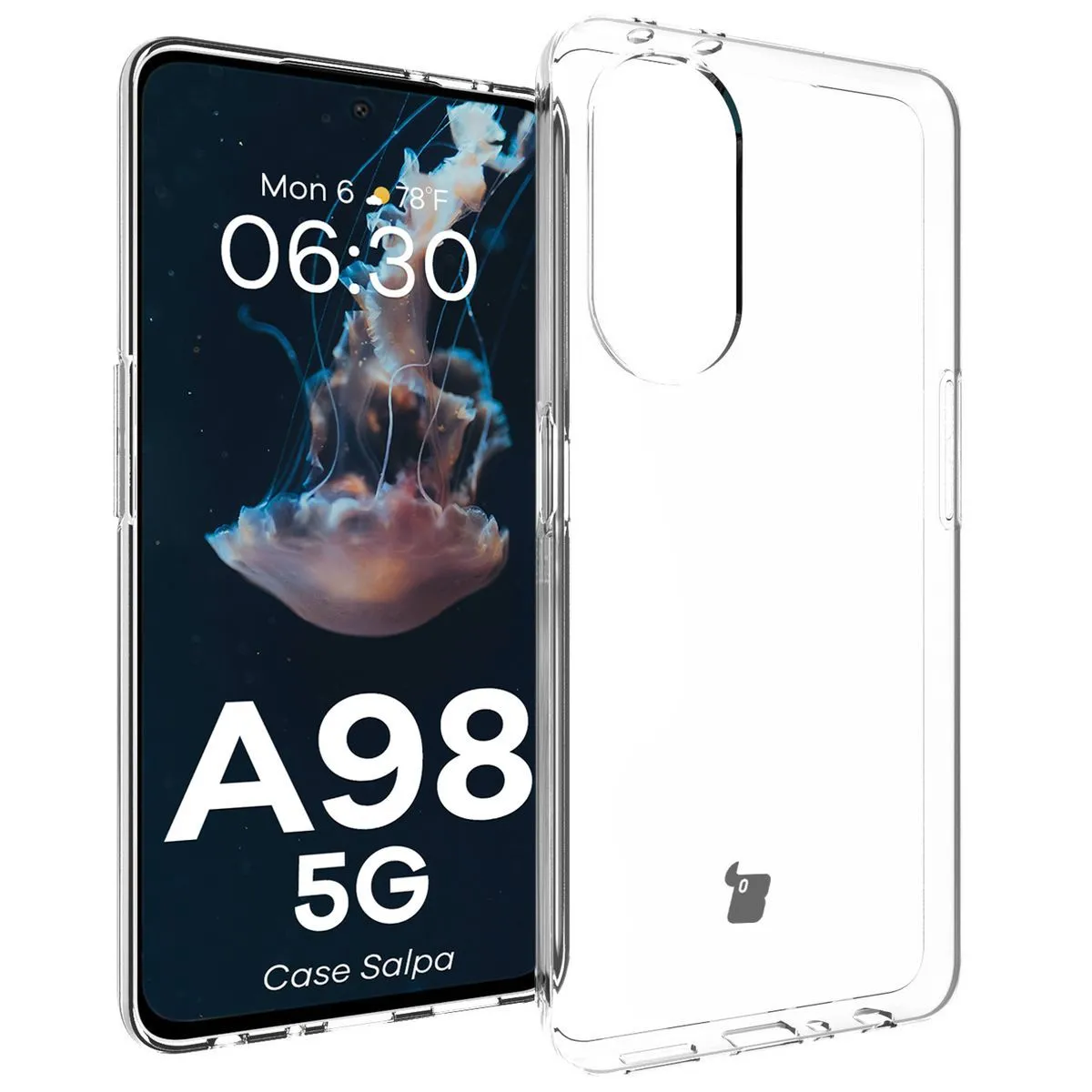 Etui Bizon Salpa do Oppo A98 5G Przezroczysty