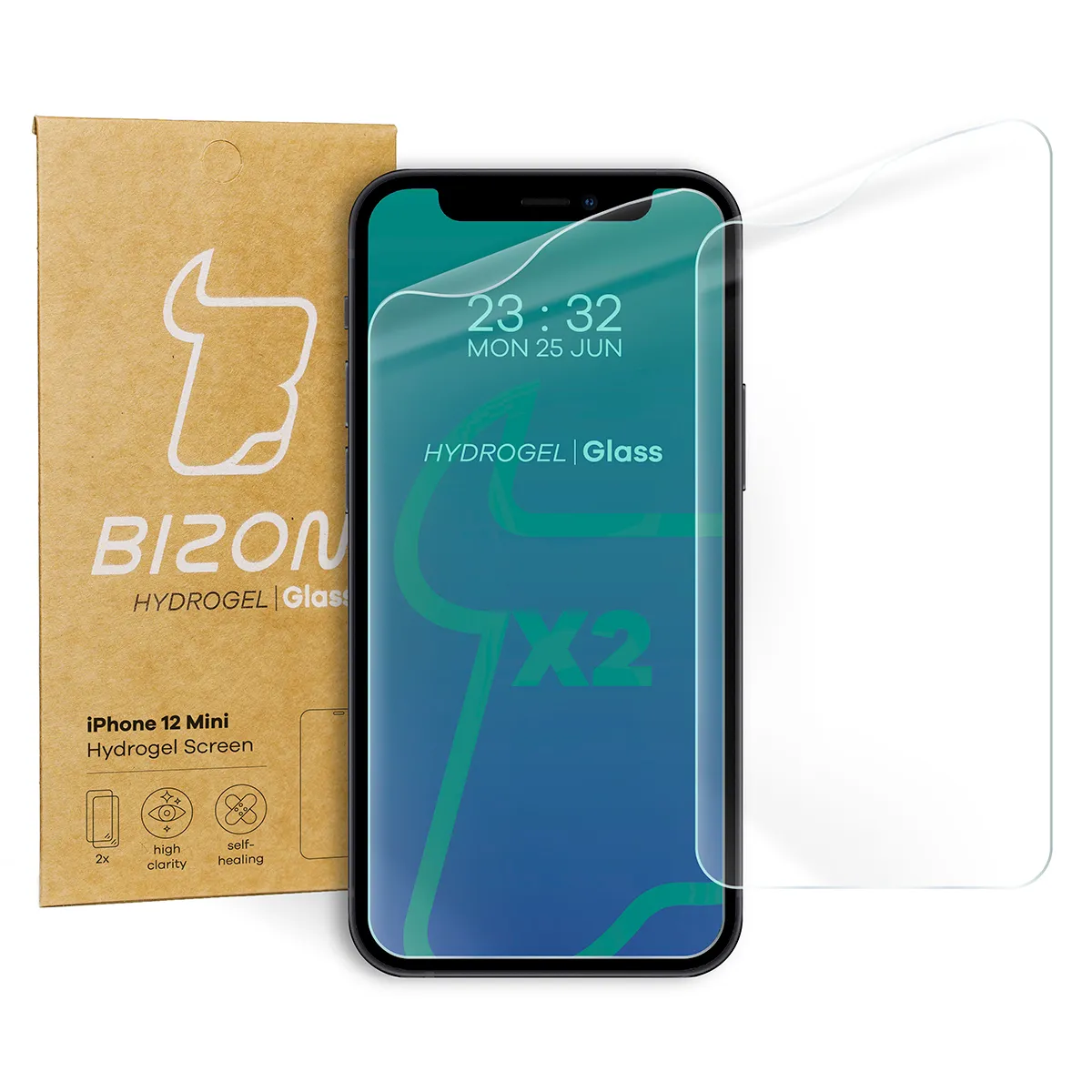 Folia hydrożelowa Bizon na ekran Hydrogel Front do iPhone 12 Mini