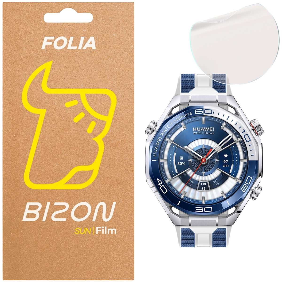Folia hydrożelowa Bizon Watch Film Sun do Huawei Watch Ultimate 2