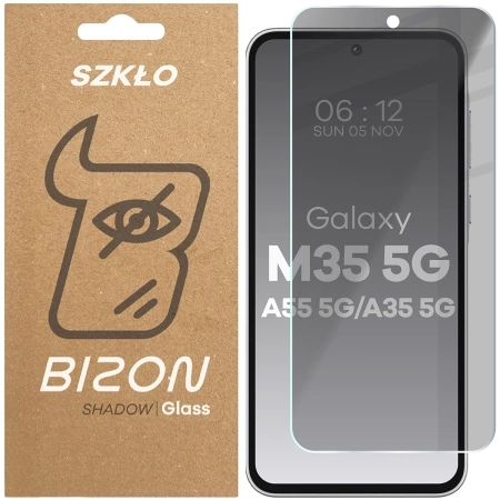 Szkło hartowane Bizon prywatyzujące Clear Shadow do Samsung Galaxy M35 5G / A35 5G / A55 5G