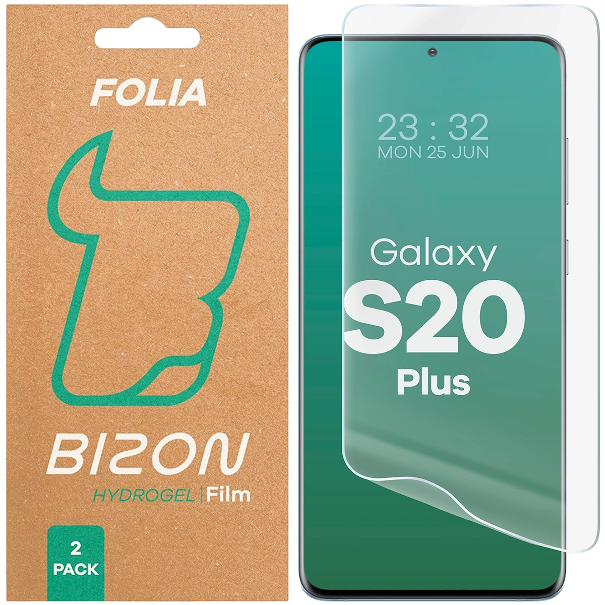 Folia hydrożelowa Bizon na ekran Hydrogel Front Duo do Samsung Galaxy S20 Plus 2 sztuki