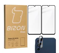 Bizon 2x Szkło + szybka na aparat Edge 2 Pack do Samsung Galaxy A15 5G/4G