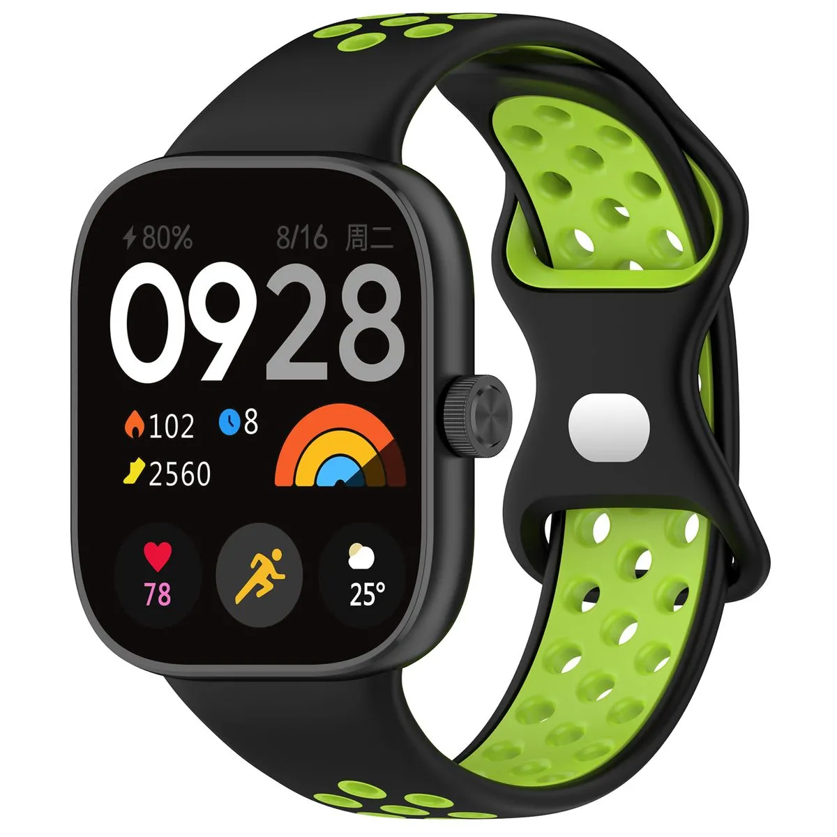Pasek Bizon Strap Watch Octo do Xiaomi Smart Band 8 Pro / 9 Pro / Redmi Watch 4 / 5 Czarno-zielony