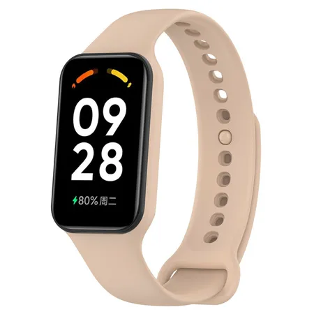 Pasek Bizon Strap + Case Watch Dots do Xiaomi Redmi Smart Band 2 / Band 8 Active Jasnoróżowy