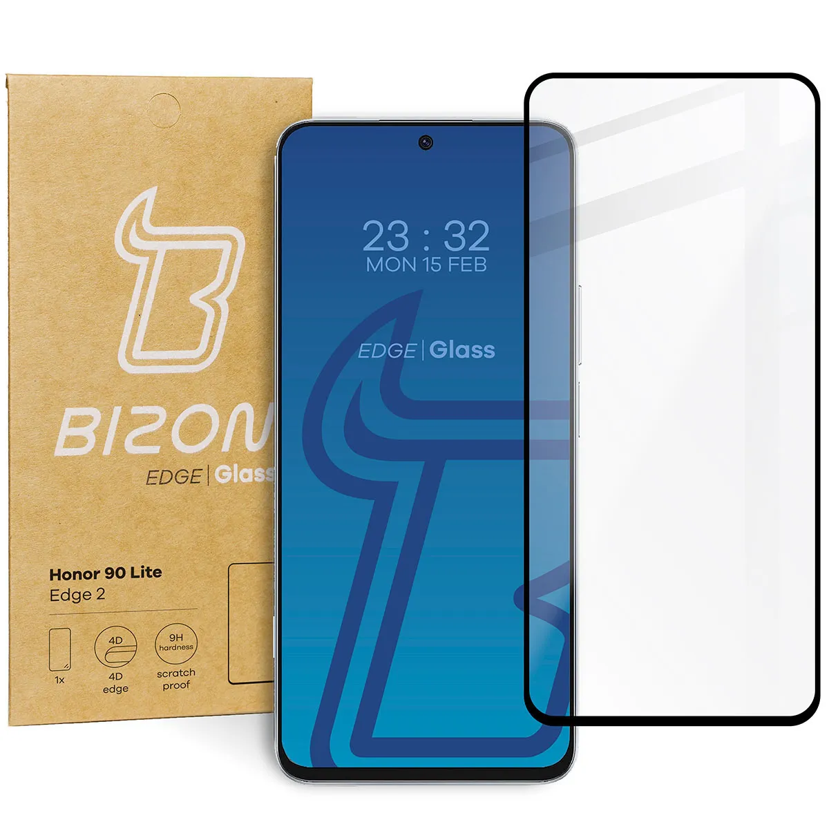 Szkło hartowane Bizon pełne Edge 2 do Honor 90 Lite