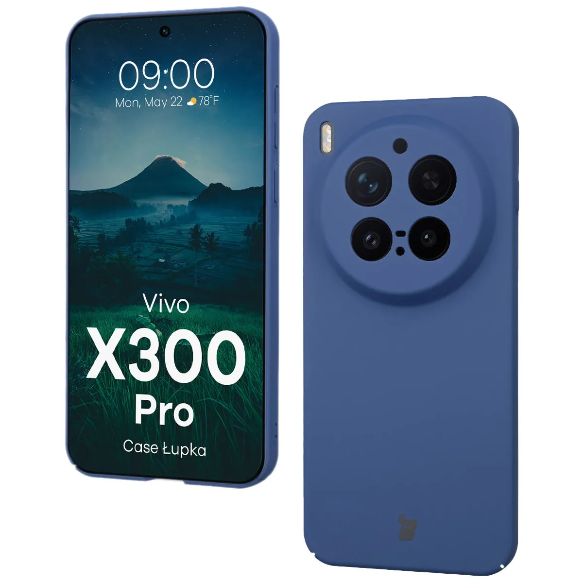 Etui Bizon Łupka do Vivo X300 Pro Niebieski