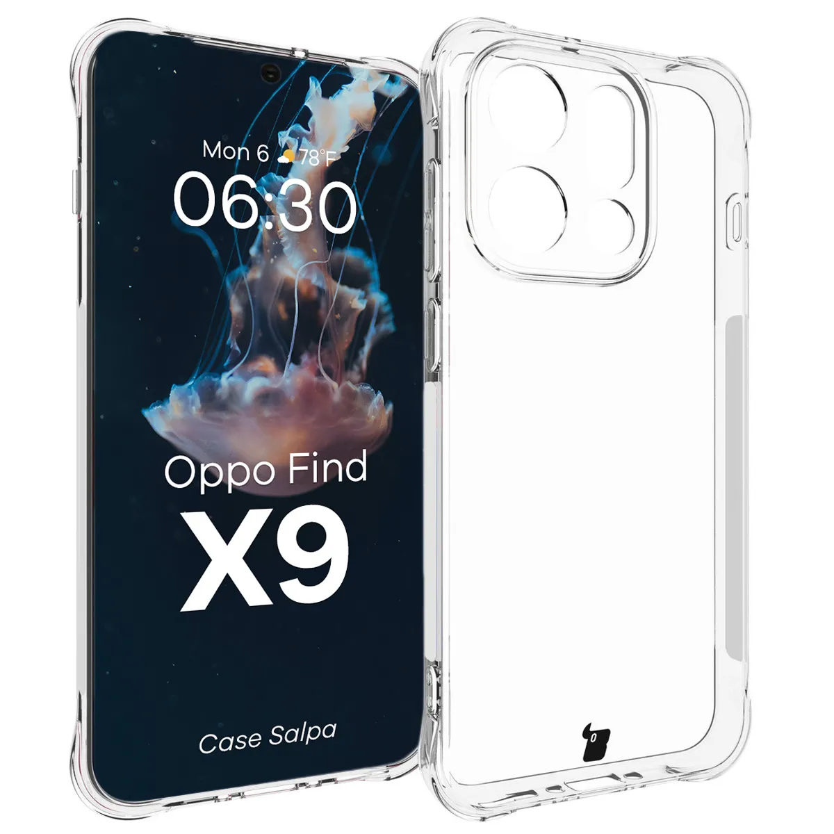 Etui Bizon Salpa do Oppo Find X9 Przezroczysty