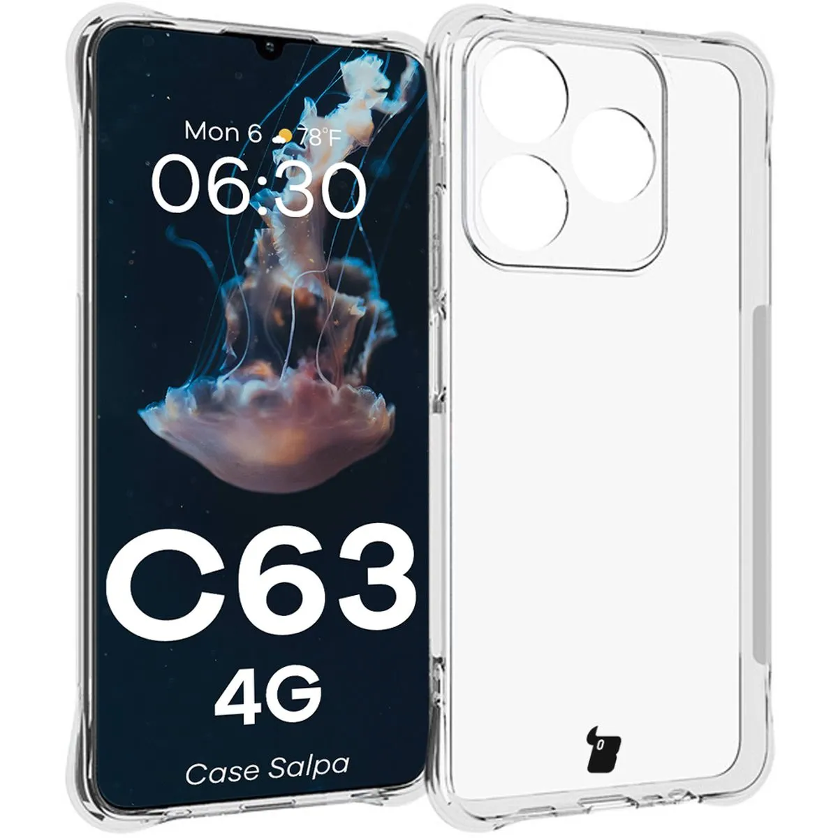 Etui Bizon Salpa do Realme C63 4G Przezroczysty
