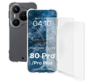 Bizon elastyczne etui + folia ochronna Clear Pack do Huawei Pura 80 Pro / 80 Pro Plus