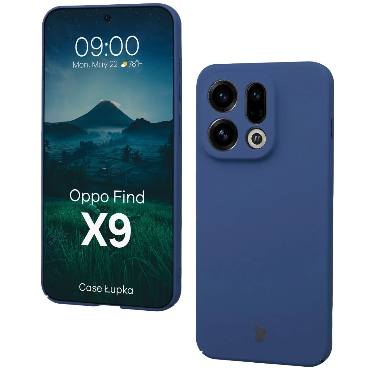 Etui Bizon Łupka do Oppo Find X9 Niebieski