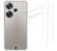 Bizon elastyczne etui + 2x szkło hartowane Clear Pack do Xiaomi Poco F6