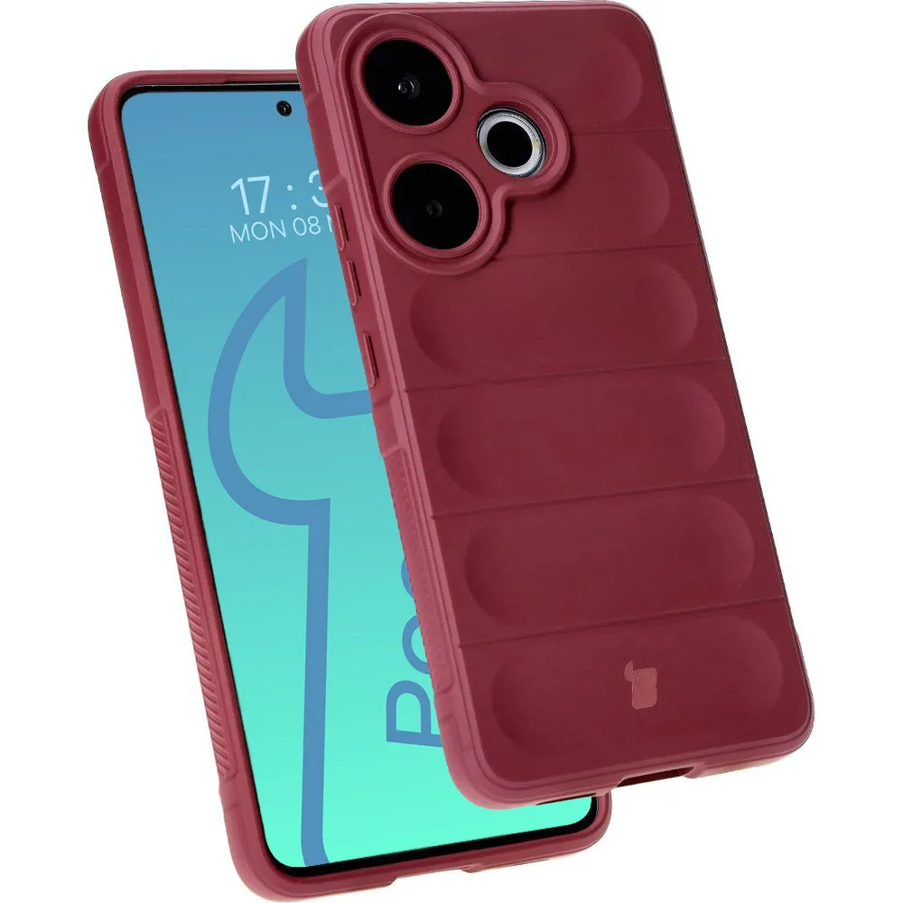 Etui Bizon Tur do Xiaomi Poco F6 Burgundowy