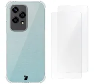 Bizon elastyczne etui + 2x folia ochronna Clear Pack do Honor 200 Lite