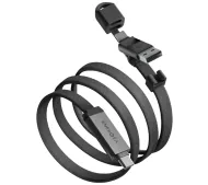 Energea Sheath Travel 2w1 USB-C do USB-C/USB-A 60W 1,2m Szary