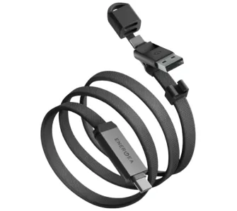 Kabel Energea Sheath Travel 2w1 USB-C do USB-C/USB-A 60W 1,2m Szary