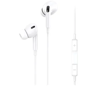 Słuchawki przewodowe USAMS EP-41 Lightning Dokanałowe Mikrofon Biały