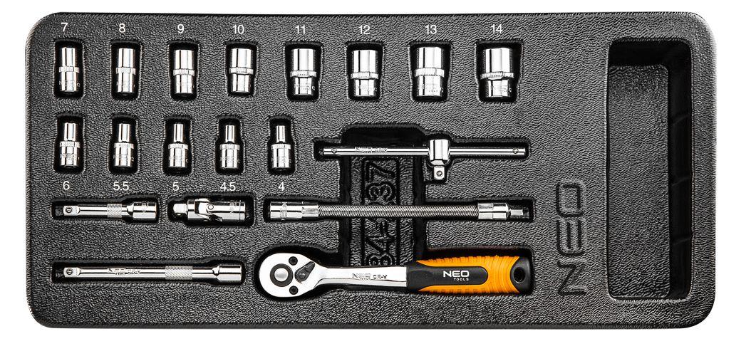 NEO Tools 84-237 1/4" 19 szt.