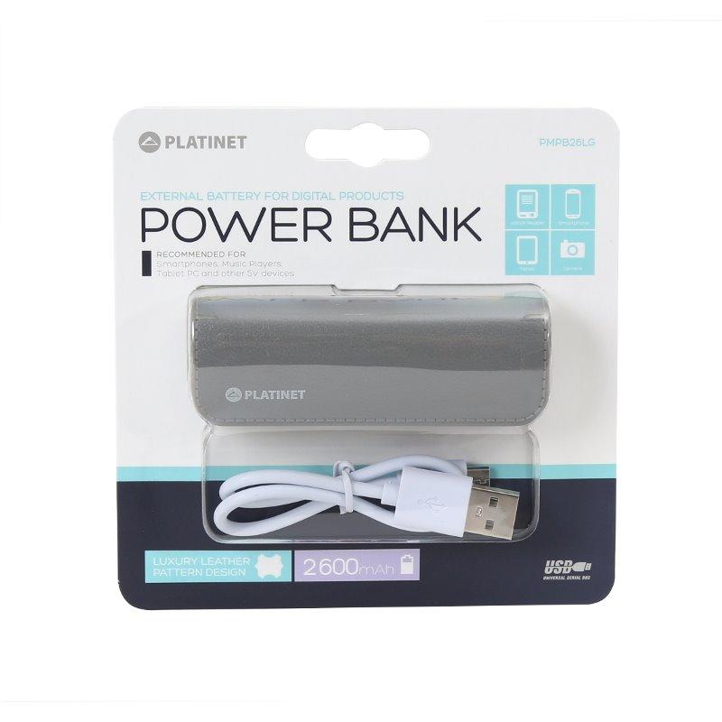 Powerbank Platinet PMPB26LG 2600mAh (szary)