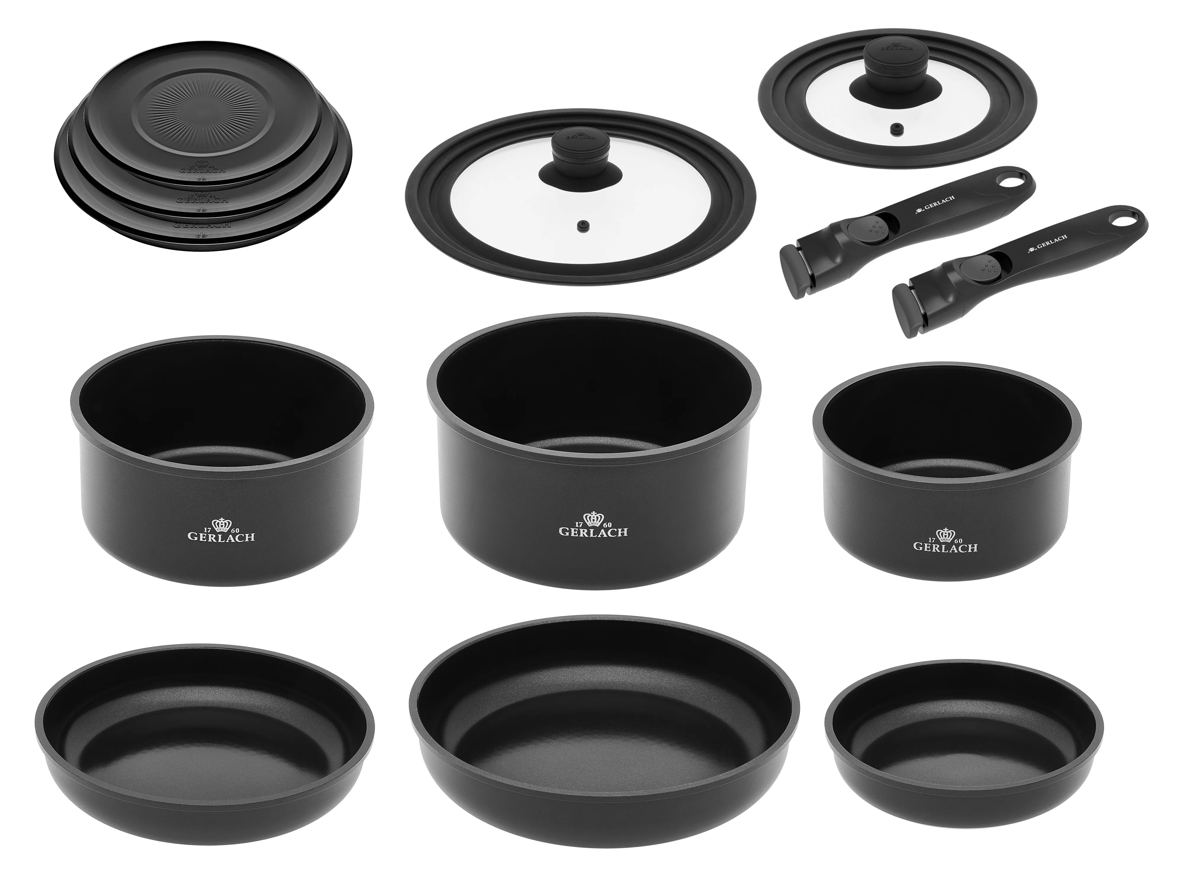 Zestaw garnków Gerlach Smart Indukcja  Aluminium 13 elementów
