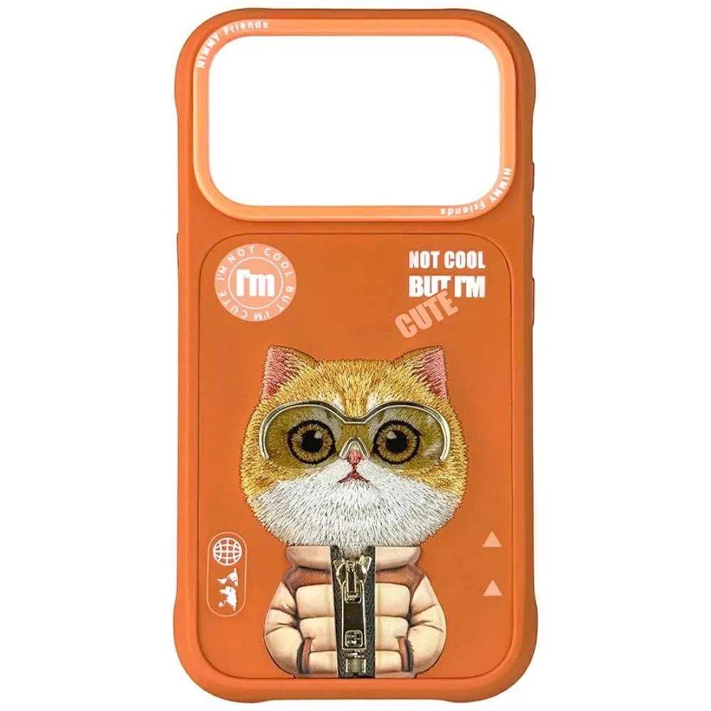 Etui Nimmy Cool&Cute 2.0 Cat do iPhone 17 Pro Max Pomarańczowy