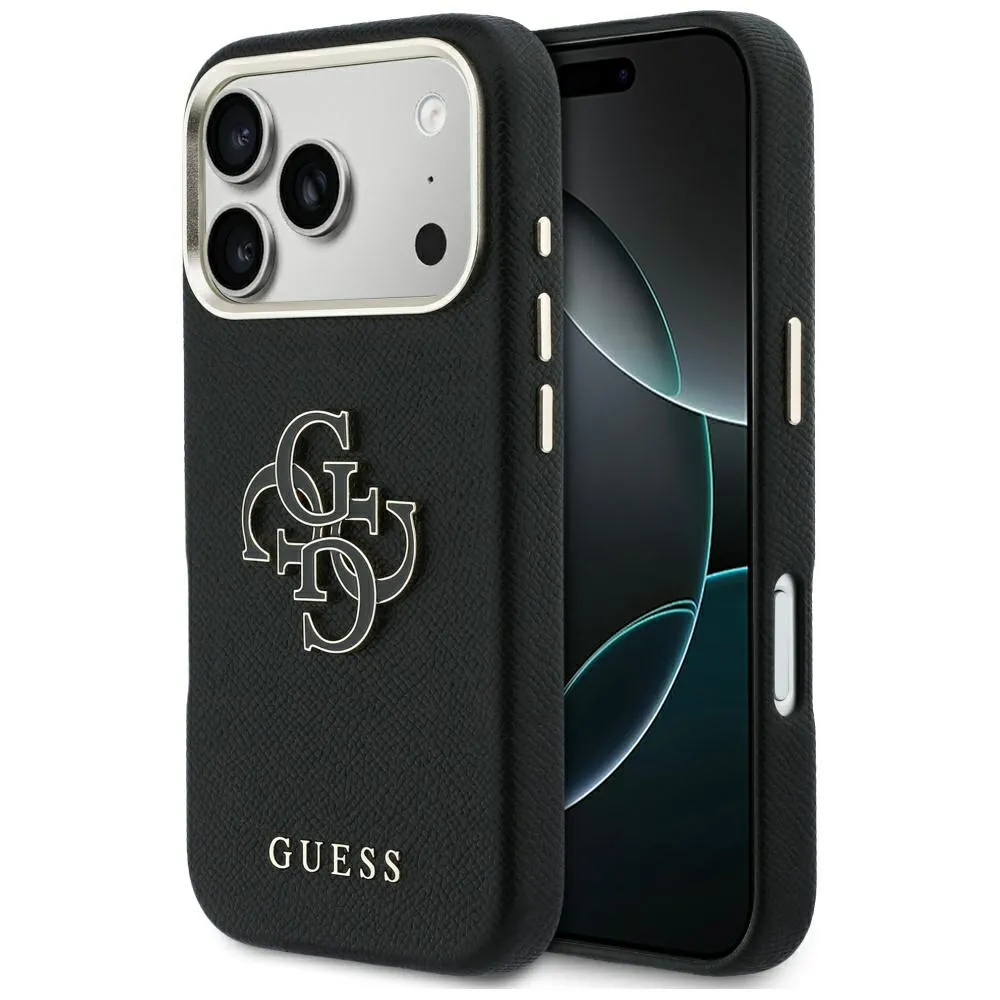 Etui Guess FW Resin Logo do iPhone 17 Pro Max Czarny