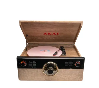 Gramofon AKAI ATT-300CC Manualny Napęd paskowy Bluetooth Brązowy