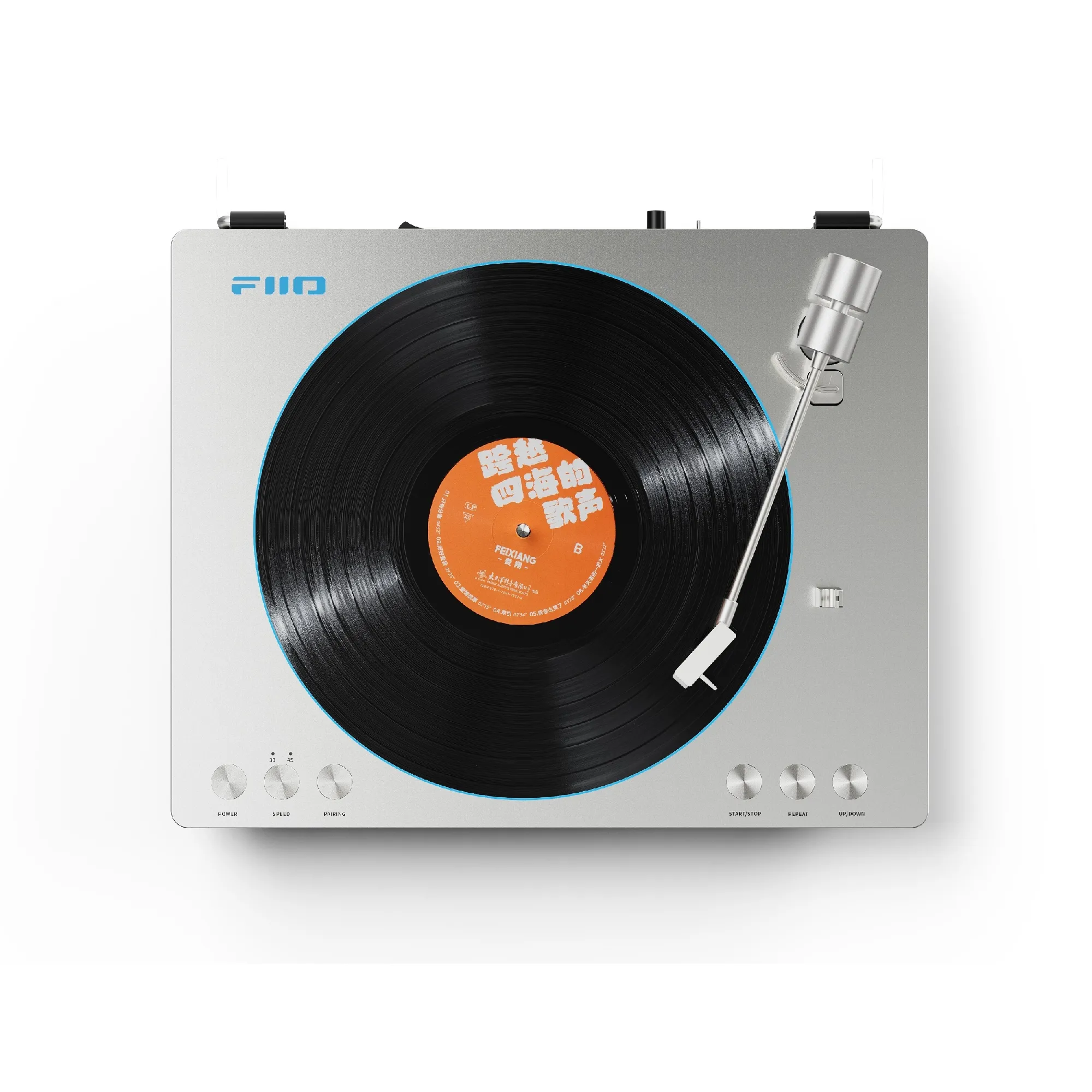 Gramofon FiiO TT13 Automatyczny Napęd paskowy Przedwzmacniacz Bluetooth Srebrny