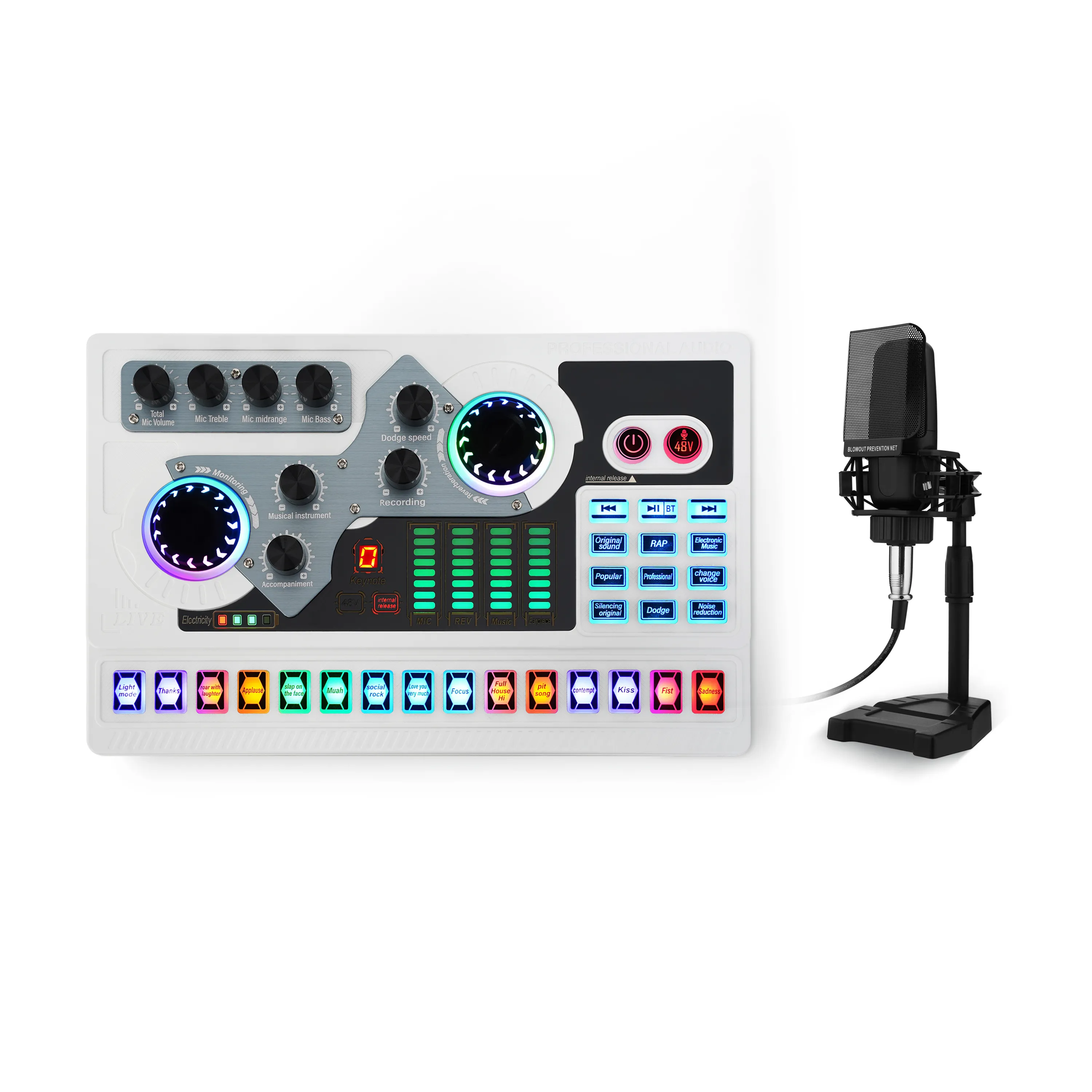 Mikrofon Musicmate MM-SD250 VibeCast + Zestaw do nagrywania i streamingu Przewodowy Pojemnościowy Czarny
