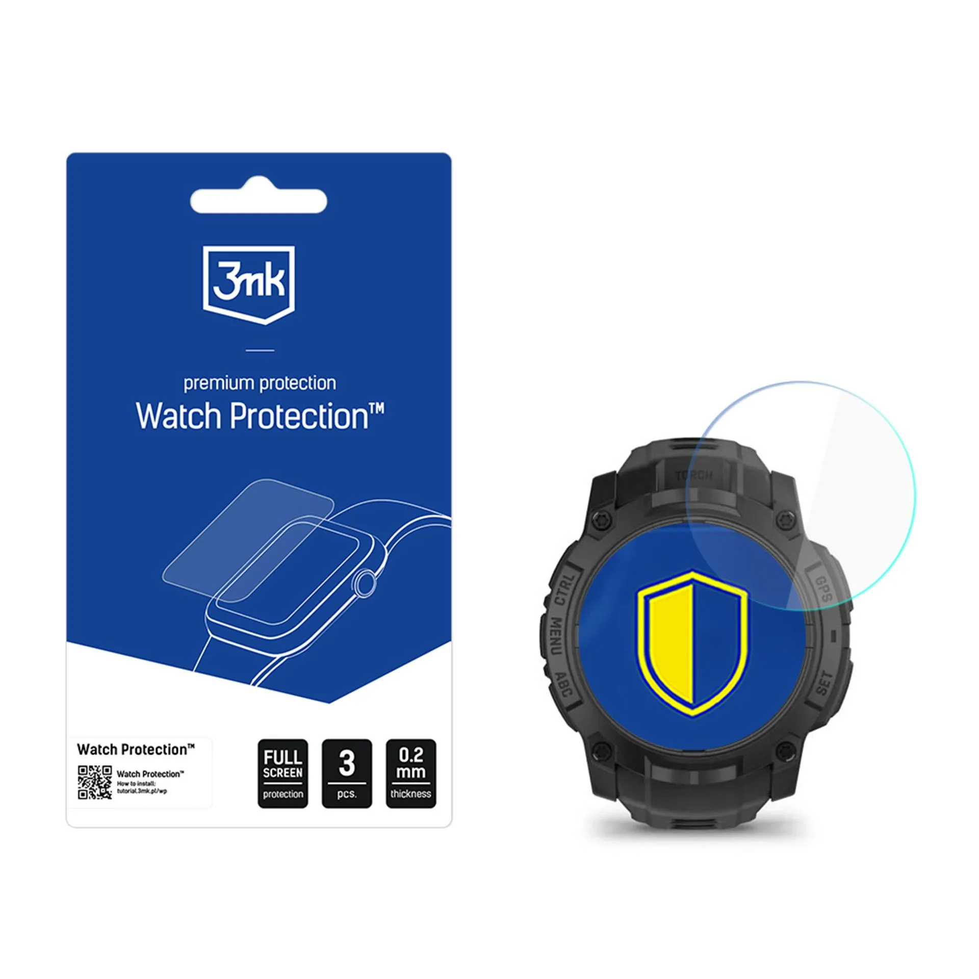 Szkło hybrydowe 3mk FlexibleGlass do Garmin Instinct 3 Tactical Edition 50mm
