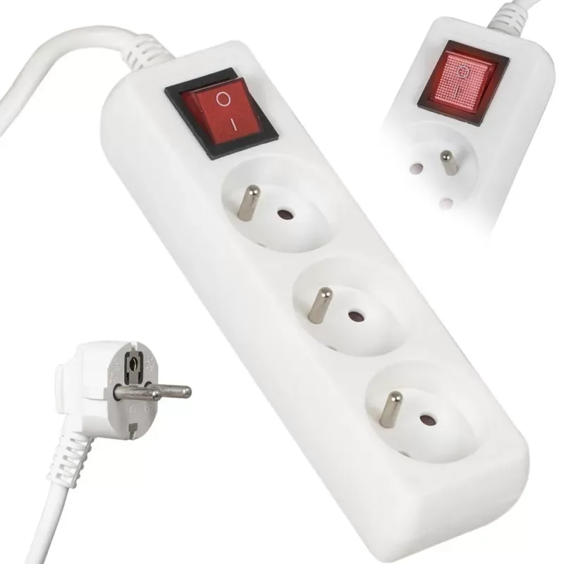 Listwa Vayox VA0305-3 3 gniazda 3m Biały